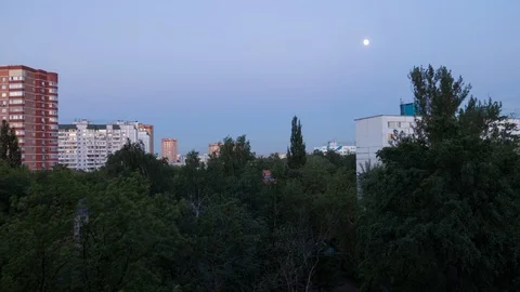 Evening in the city Stock Footage 110868374