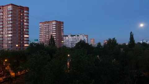 Evening in the city Stock Footage 110878468