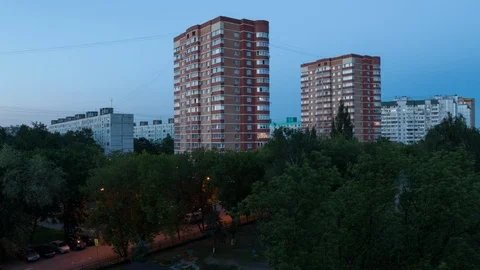 Evening in the city Stock Footage 111049458