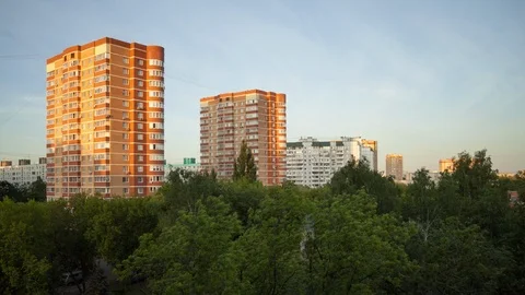 Evening in the city Stock Footage 113293806