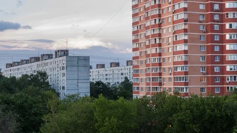 Evening in the city Stock Footage 113295466