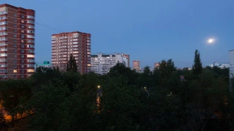 Evening in the city Stock Footage 113421226