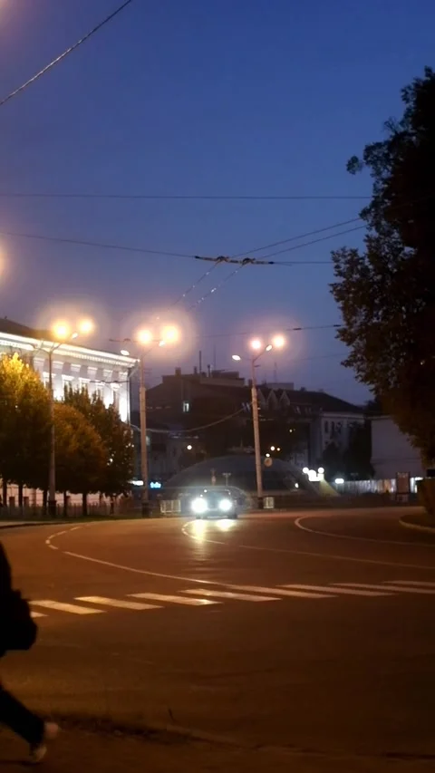 Evening city Stock Footage 169868335