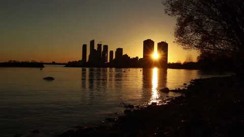 Evening in the city Stock Footage 205398289