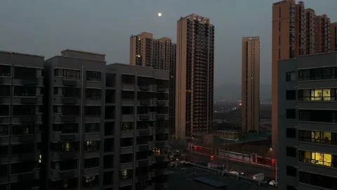 Evening city Stock Footage 234090326