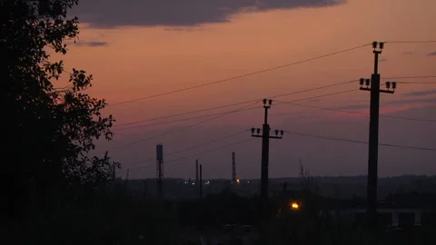 Evening city landscape Stock Footage 99394247