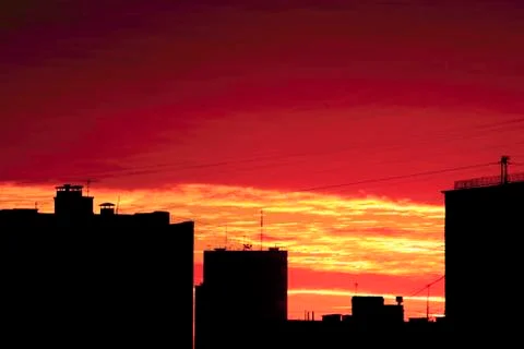 Evening city Stock Photos