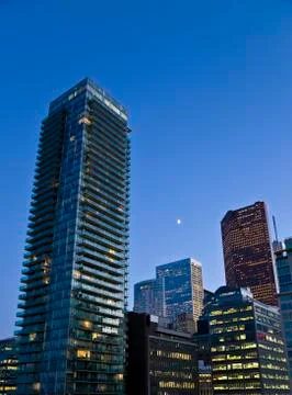 Evening in the city Stock Photos