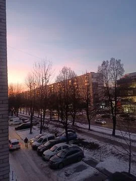 Evening city Stock Photos