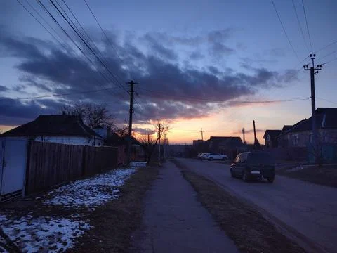 Evening in the city Stock Photos