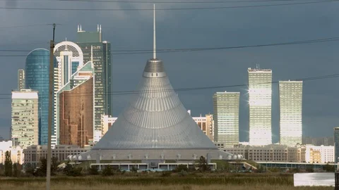 Evening city before the rain. Stock Footage 118731853