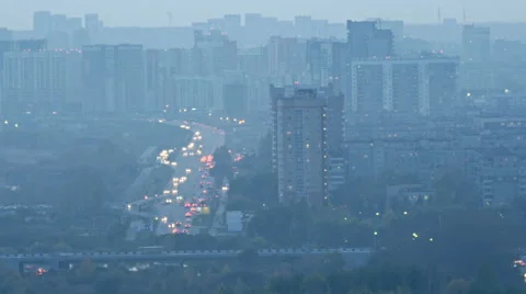 Evening city. Timelapse. Stock Footage 68762598