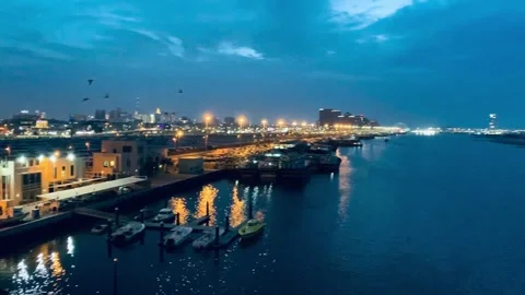 Evening city view Stock Footage 272162805