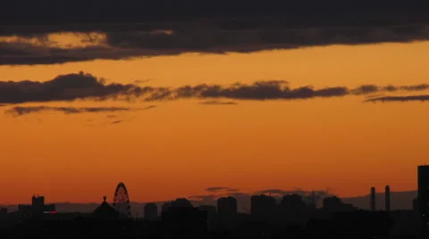 Evening cityscape Stock Footage 1215840