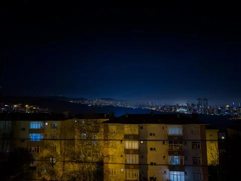Evening cityscape Stock Photos