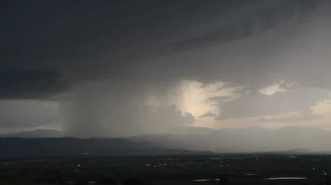 Evening Cloudburst Stock Footage 54730153