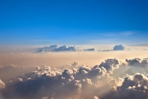 Evening clouds above Stock Photos