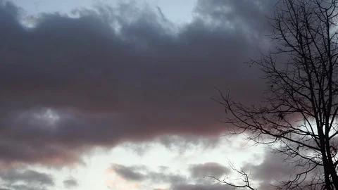 Evening clouds. dark thick crimson clouds. 8 Video stock 97796116