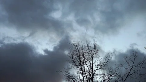 Evening clouds. dark thick crimson clouds. 1 Stock Footage 97796220
