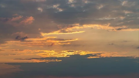 Evening clouds during sunset. Timelapse Stock Footage 117117476