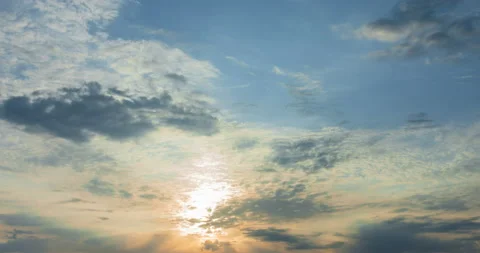 Evening clouds fast moving away.  Timalapse. 4K Stock Footage 121022771