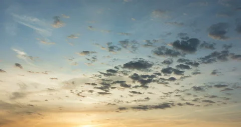 Evening clouds fast moving away. 4K Video stock 122651900