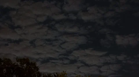 Evening clouds, Jupiter in the sky Stock Footage 34172452