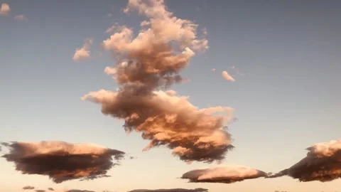 Evening clouds moving towards the dusk Stock Footage 141220294