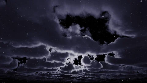 Evening clouds on New Year's Eve and falling snow. Stock Footage 252148390