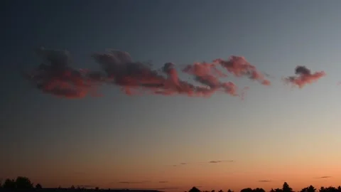 Evening Clouds over Berlin and Brandenburg, Germany Video stock 137602953