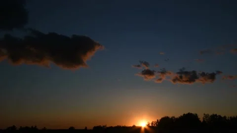 Evening Clouds over Berlin and Brandenburg, Germany Video stock 137603446