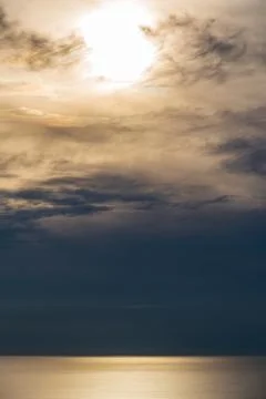Evening clouds over horizon Stock Photos