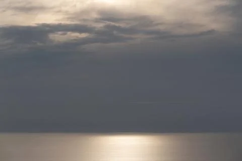 Evening clouds over horizon Stock Photos