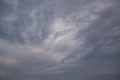 Evening clouds over horizon Stock Photos