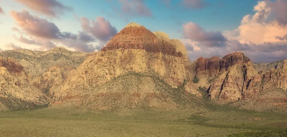 Evening Clouds at Red Rock Stock Photos