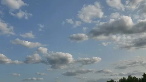 Evening clouds in the sky Stock Footage 253255978