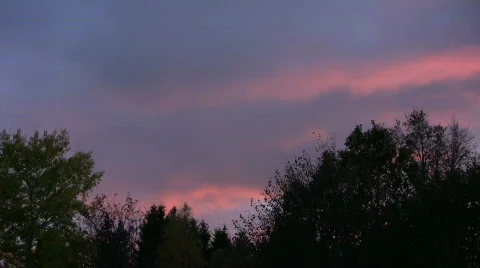 Evening clouds timelapse Stock Footage 547606