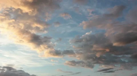 Evening clouds timelapse Stock Footage 10923176