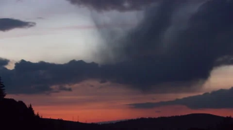 Evening Cloudscape time lapse. Stock Footage 66365079
