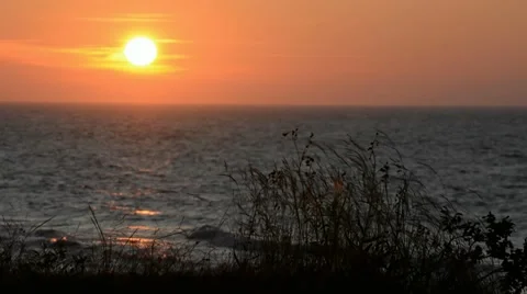 Evening on the coast Stock Footage 41823375