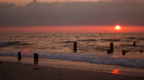 Evening Coast Video stock 67464534