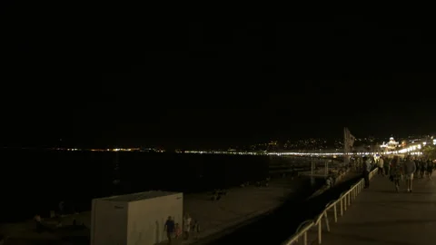 Evening coast of Nice, August 25, 2019 Stock Footage 130205825