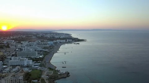 Evening Coast with Sunset 스톡 동영상 93218087