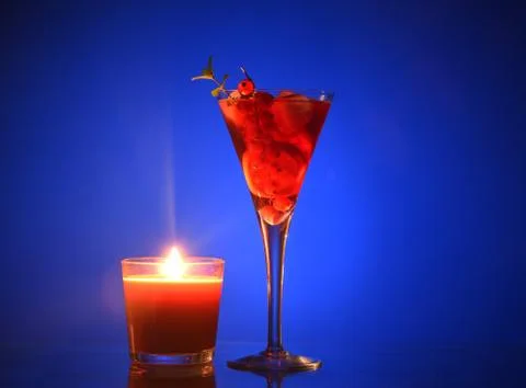 An evening cocktail. Stock Photos