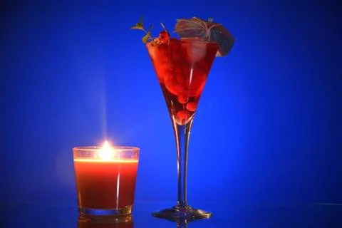 An evening cocktail. Stock Photos