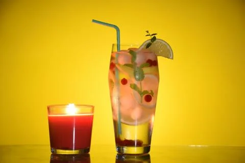 An evening cocktail. Stock Photos