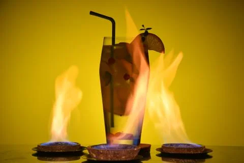 An evening cocktail. Stock Photos