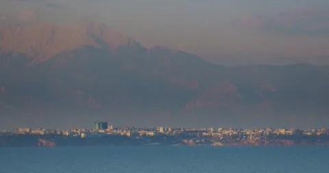 Evening comes to Antalya, Turkey Stock Footage 323647242
