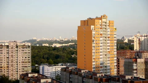 Evening Comes To Town Stock Footage 66442307