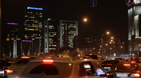Evening Commute in Moscow Stock Footage 44697492